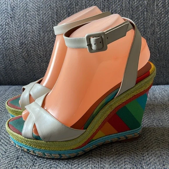 Valentino rainbow espadrille wedges Size: 39 - Picture 2 of 16